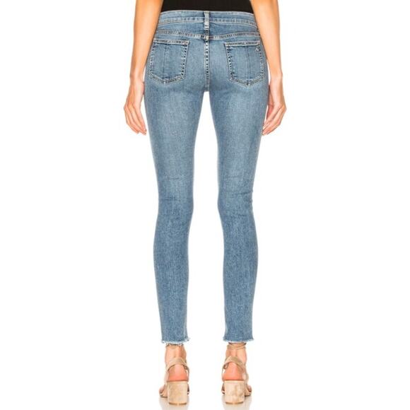 Rag & Bone Distressed Skinny Jeans Midland Raw Frayed Hem Destroyed Denim 30 - Picture 2 of 16